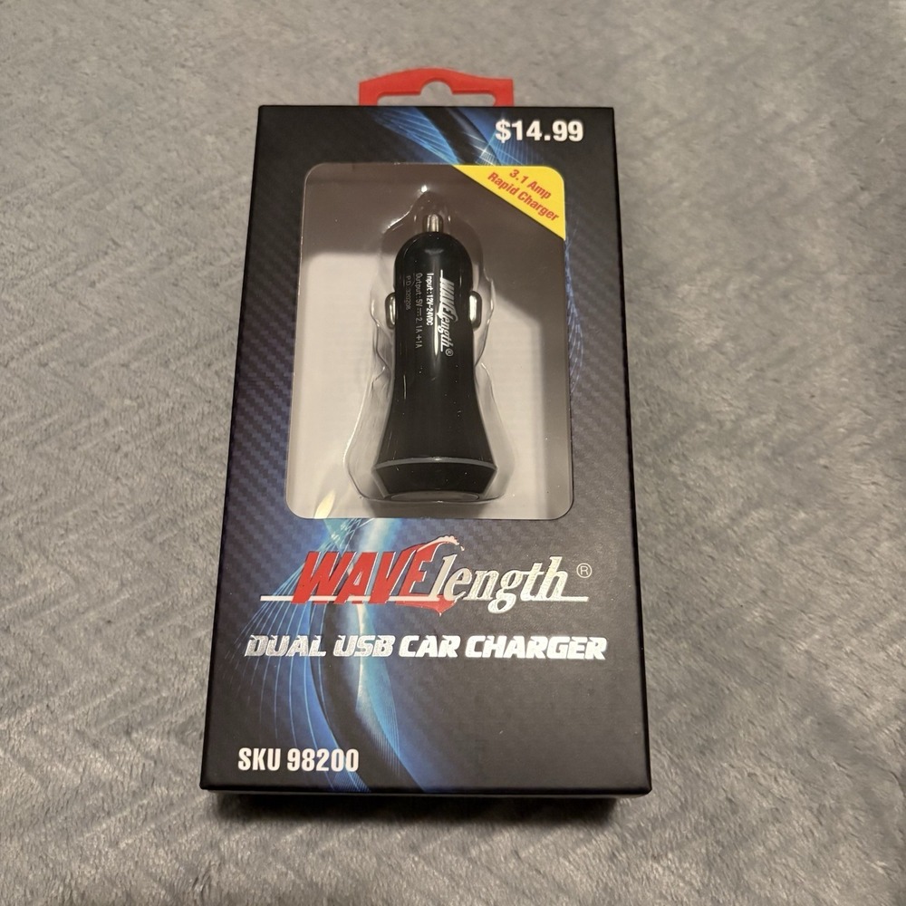 Wavelength Dual USB Car Charger Black